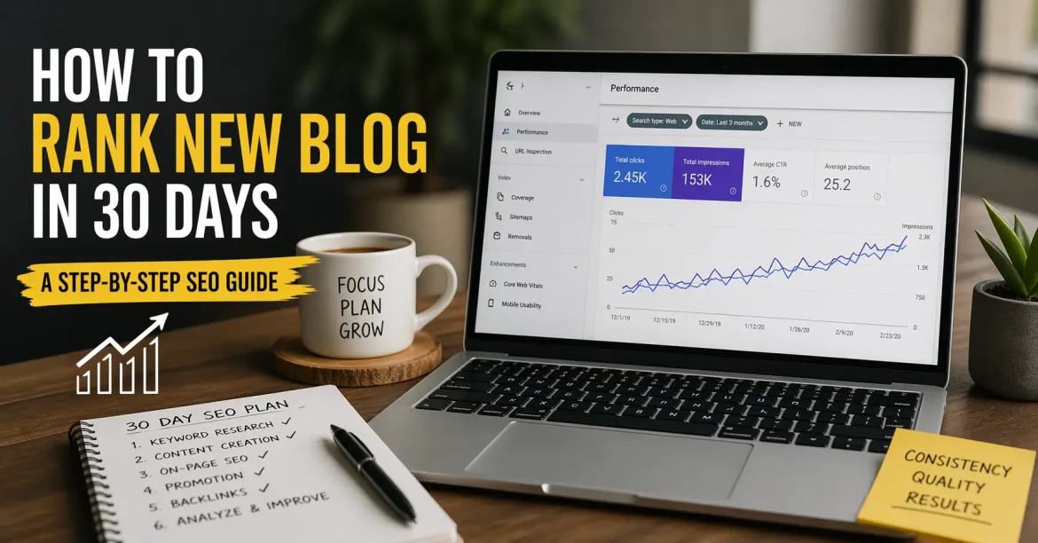 how to rank a new blog in 30 days