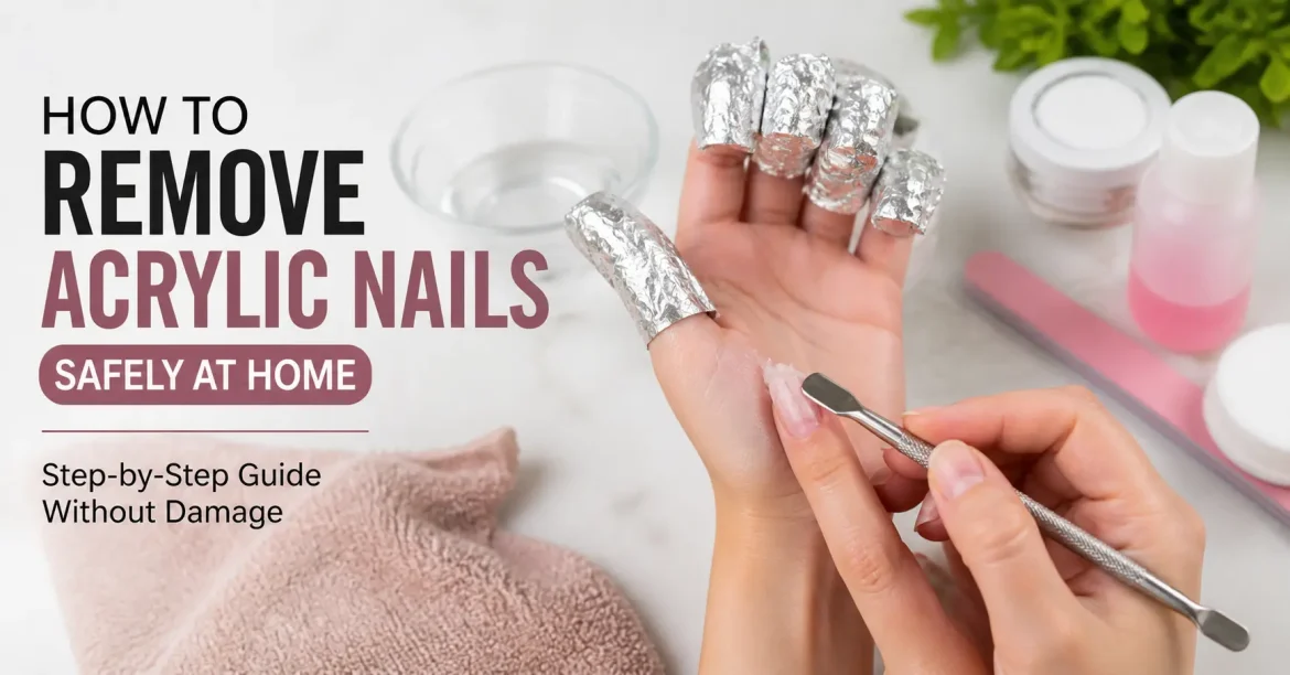 how to remove acrylic nails at home