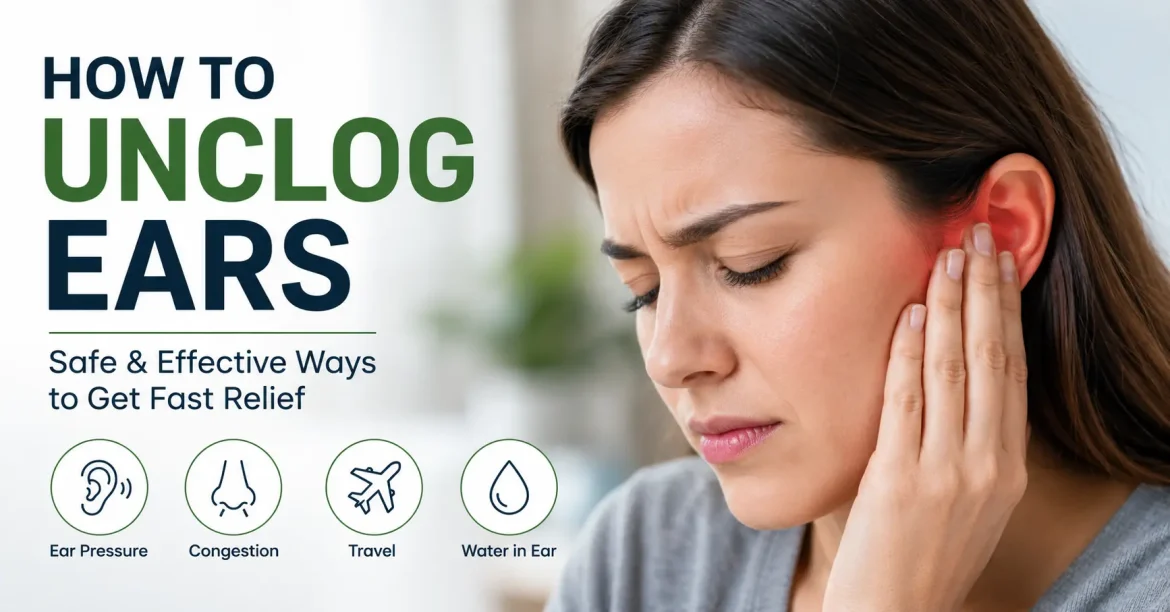 how to unclog ears