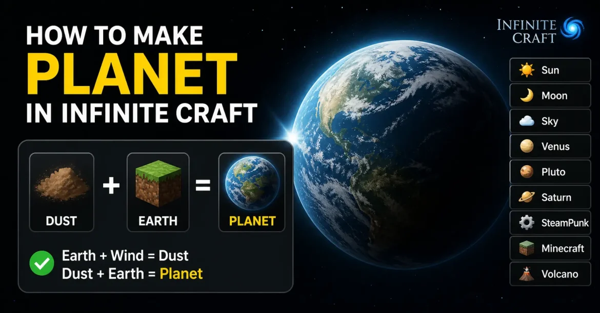 how to make Planet in Infinite Craft