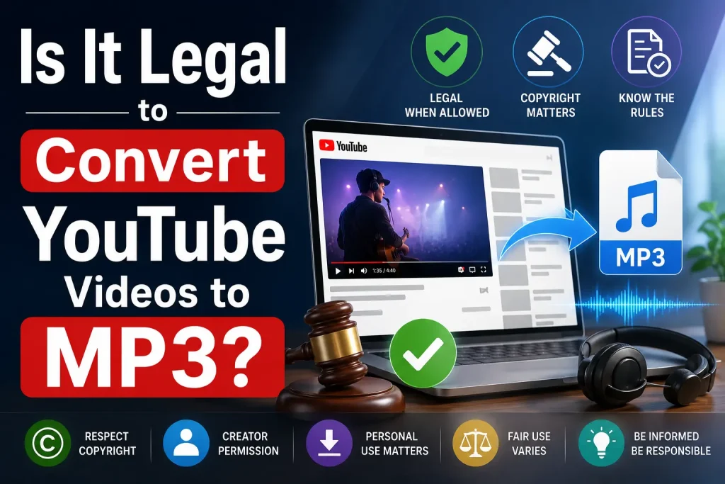 is it legal to convert youtube videos to MP