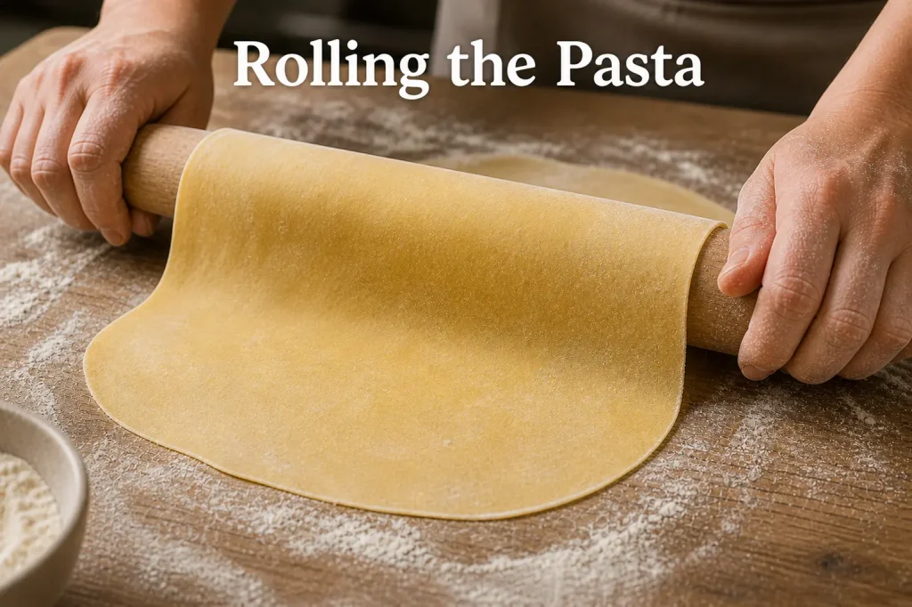 rolling the pasta