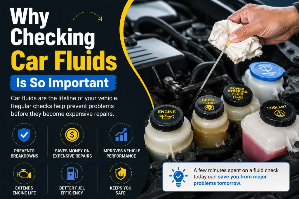 why checking car fluids Is so important