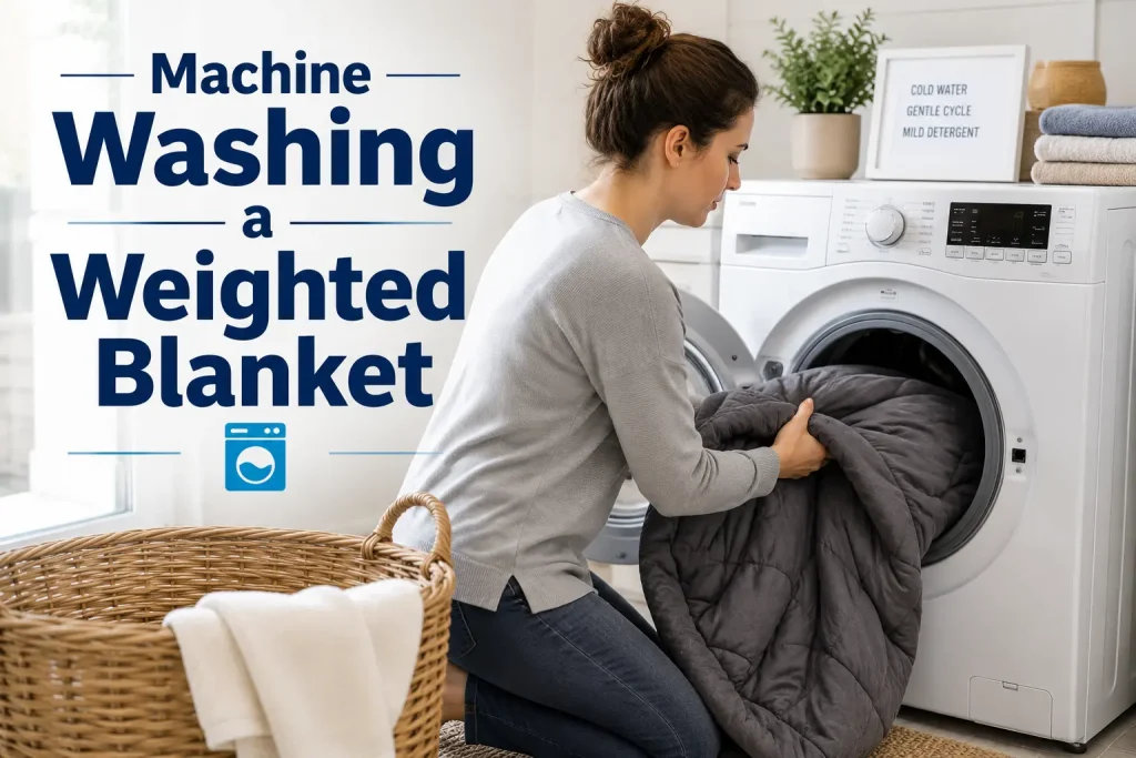 machine washing a weighted blanket