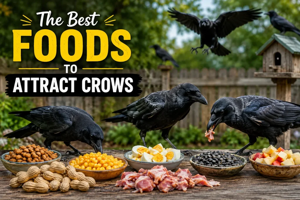 the best food to attract crows